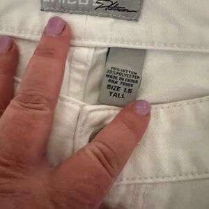 Chico's Platinum Cream Jeans size 1.5 Tall